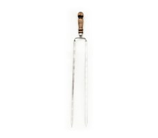 Вилка-шампур нерж., с деревянной ручкой «ШАР» малый 600(450х2)х10х2,5 2К-307