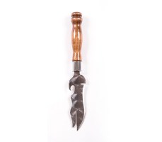 Нож шампурный с узором и деревянной ручкой «КОЛЬЦО» 310(150)х45х2,5мм 2К-308