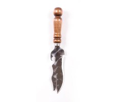 Нож шампурный с деревянной ручкой «ШАР» малый., 270(150)х45х2,5мм 2К-312